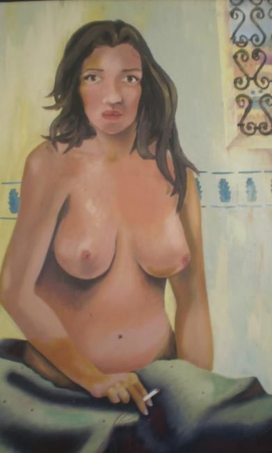 Peinture intitulée "regar" par Alenso, Œuvre d'art originale, Huile