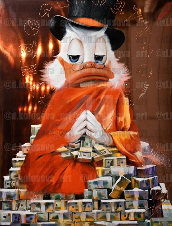 "Monk Logos" başlıklı Tablo Daria Kolosova tarafından, Orijinal sanat, Petrol