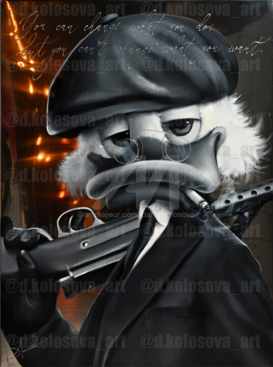 "Peaky Duck 2" başlıklı Tablo Daria Kolosova tarafından, Orijinal sanat, Petrol