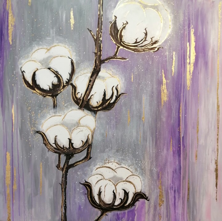 Pittura intitolato "Cotton" da Daria Motovilova, Opera d'arte originale, Acrilico