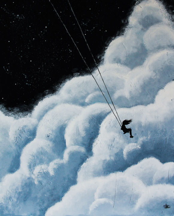 Картина под названием "“Little supernovas…" - Дарья Задорожная, Подлинное произведение искусства, Акрил