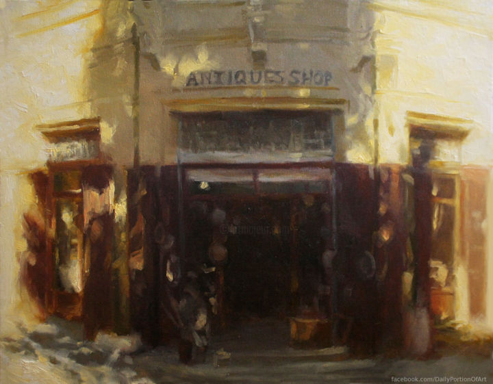 Painting titled "Bathed in the morni…" by Daria Kucharczyk, Original Art, Oil