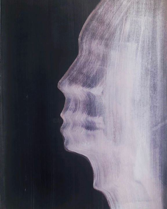 Painting titled "illusion" by Daria Ozhereleva, Original Artwork, Acrylic