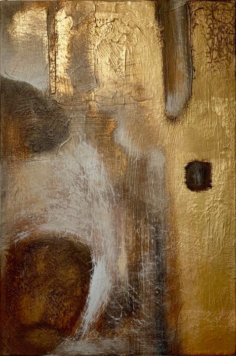 Painting titled "Old gold" by Daria Ozhereleva, Original Artwork, Acrylic