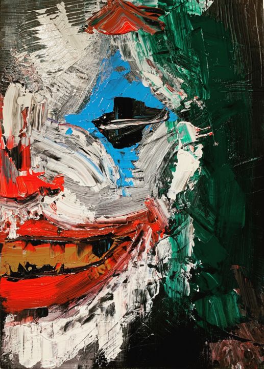 Картина под названием "Joker" - Daria Ozhereleva, Подлинное произведение искусства, Акрил