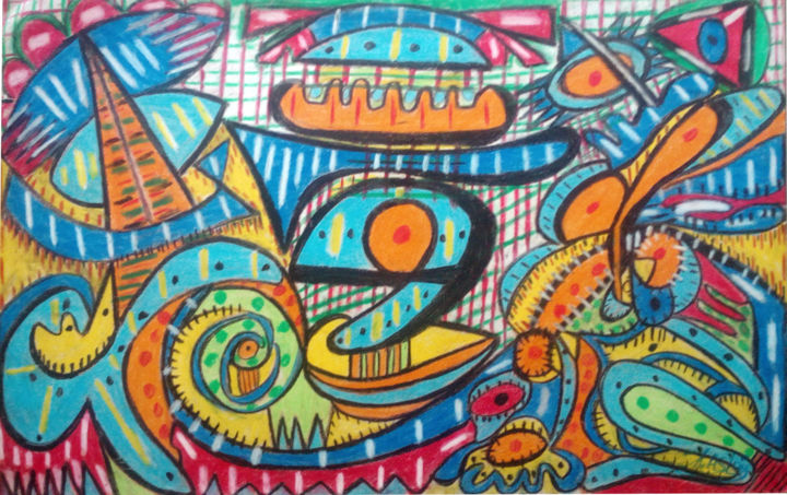 Peinture intitulée "img-20180422-125514…" par Yassine Aslouj, Œuvre d'art originale, Pastel