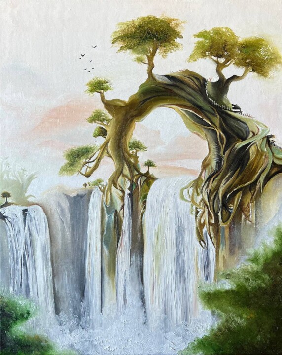 Peinture intitulée "Величие природы" par Darina Lyalina, Œuvre d'art originale, Huile Monté sur Châssis en bois