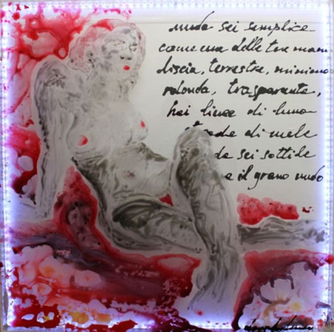 Ζωγραφική με τίτλο "NUDA SEI SEMPLICE.j…" από Dario Di Franco, Αυθεντικά έργα τέχνης, Λάδι