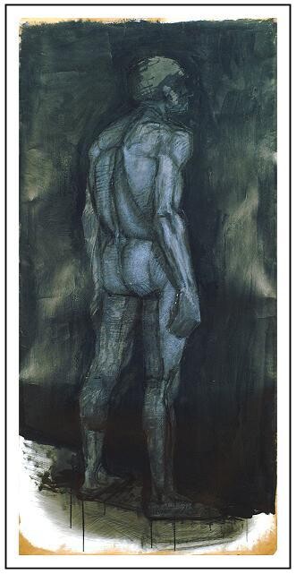 Painting titled "Nude from Academy 1" by Dario Raffaele Orioli, Original Artwork, Graphite