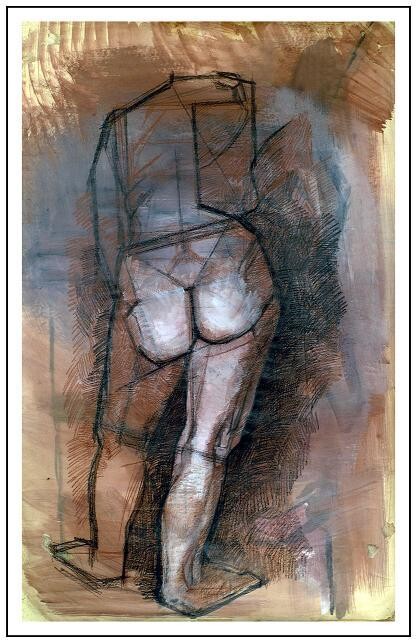 Painting titled "Nude from the Acade…" by Dario Raffaele Orioli, Original Artwork, Acrylic