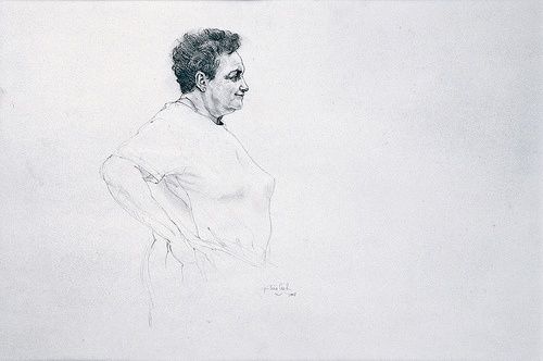 Schilderij getiteld "Mi madre" door Dario Ortiz, Origineel Kunstwerk