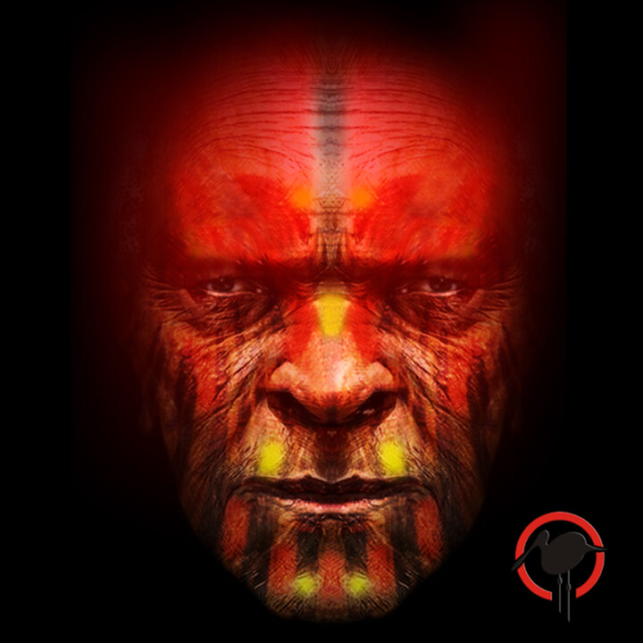 Digital Arts titled "Czerwony Avatar Bas…" by Dariusz Demoon Madaj, Original Artwork, Digital Painting