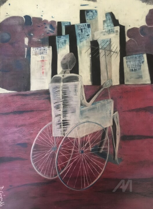 Painting titled "bez Tytułu" by Dariusz Górski, Original Art, Pastel