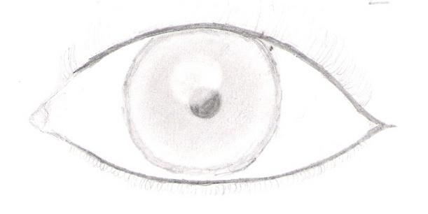 Dessin intitulée "Angela's Eye" par Paola Yepez, Œuvre d'art originale