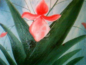 Painting titled "Orchids" by Johnny E.S.J. Otilano, Original Artwork
