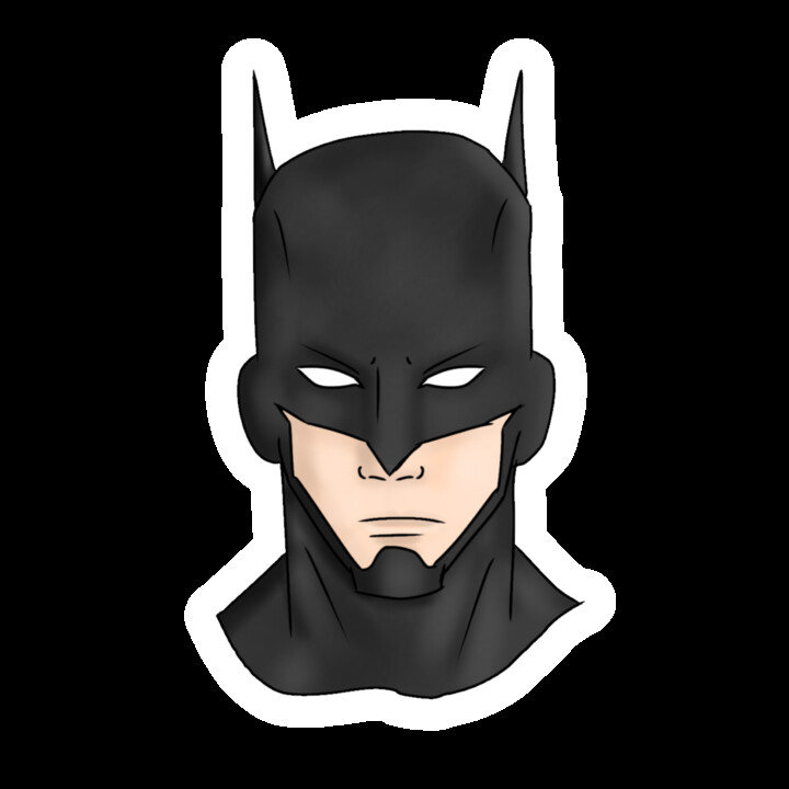 Цифровое искусство под названием "Batman sticker" - Dark Phant0m'S Artz, Подлинное произведение искусства, Цифровая живопись