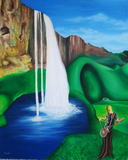 Painting titled "SOGNANDO L'ISLANDA 2" by Darkpumart, Original Artwork