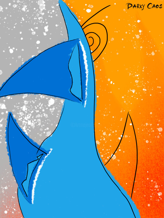 Digital Arts titled "Blue bird" by Darky_caos, Original Artwork, Digital Painting