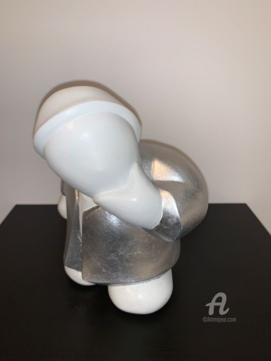 Sculpture intitulée "Le Penseur" par Darlou, Œuvre d'art originale, Béton