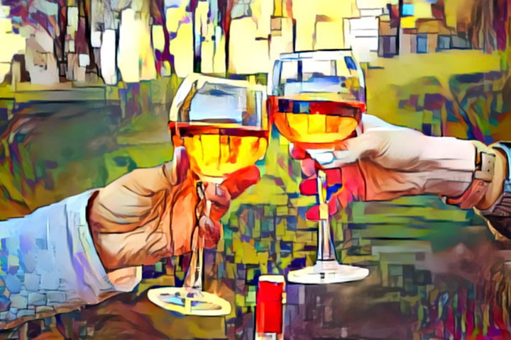 绘画 标题为“Cheers N3” 由Darnal, 原创艺术品, 其他