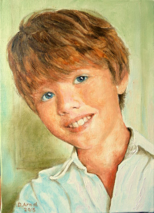 Painting titled "Alex" by Darnal, Original Artwork, Oil
