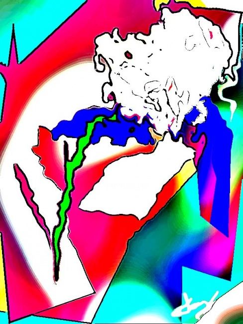 Digital Arts titled "Flower for Drena" by Darryl Logan, Original Art,