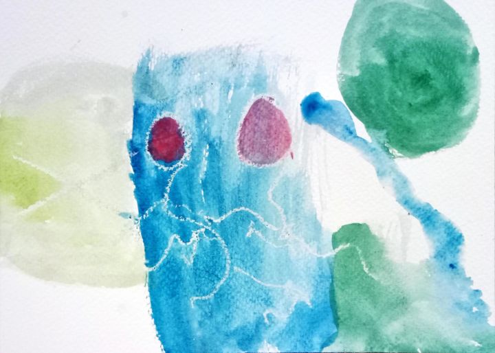 Malerei mit dem Titel "Arko-4" von Darsh Chowdhury, Original-Kunstwerk, Aquarell