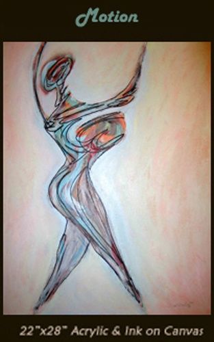 Peinture intitulée "Motion" par Daryl Deland, Œuvre d'art originale,