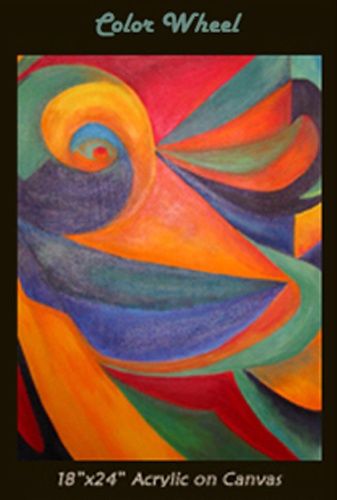Painting titled "Color Wheel" by Daryl Deland, Original Artwork