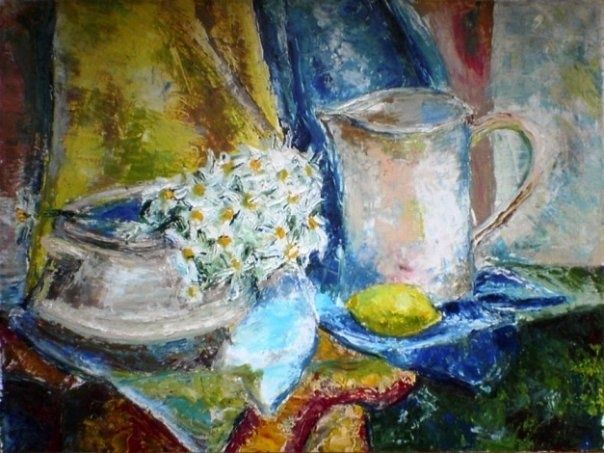 Painting titled "Naturmotre" by Dato Nadiradze, Original Art,