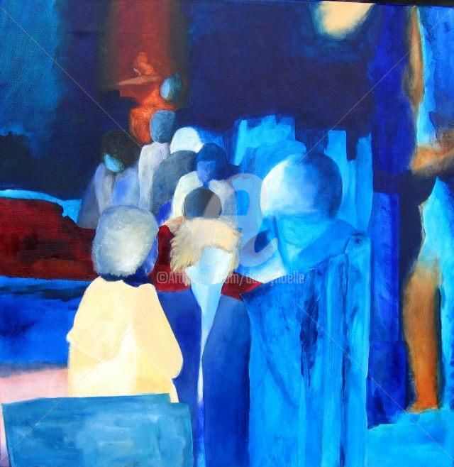 Peinture intitulée "le passage" par Noëlle Dauby, Œuvre d'art originale