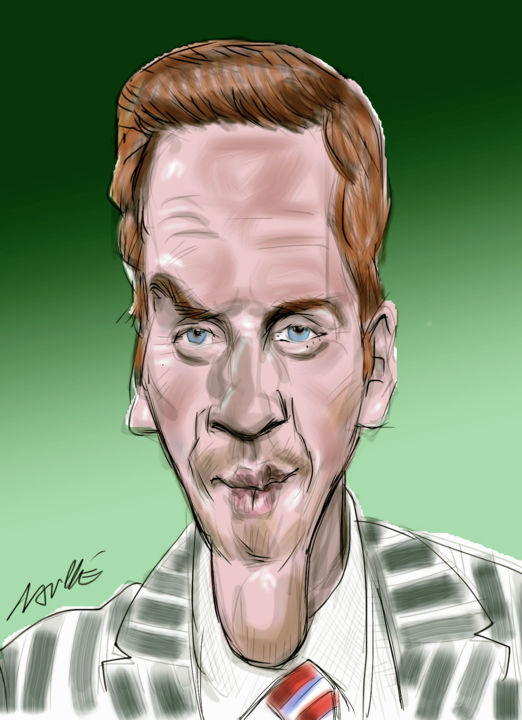 Arts numériques intitulée "Damian LEWIS" par Bertrand Daullé, Œuvre d'art originale, Autre