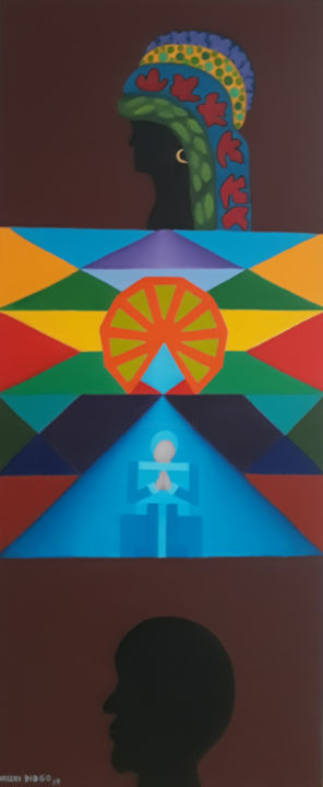 Pintura intitulada "Cores do Brasil" por Dauri Diogo, Obras de arte originais, Óleo