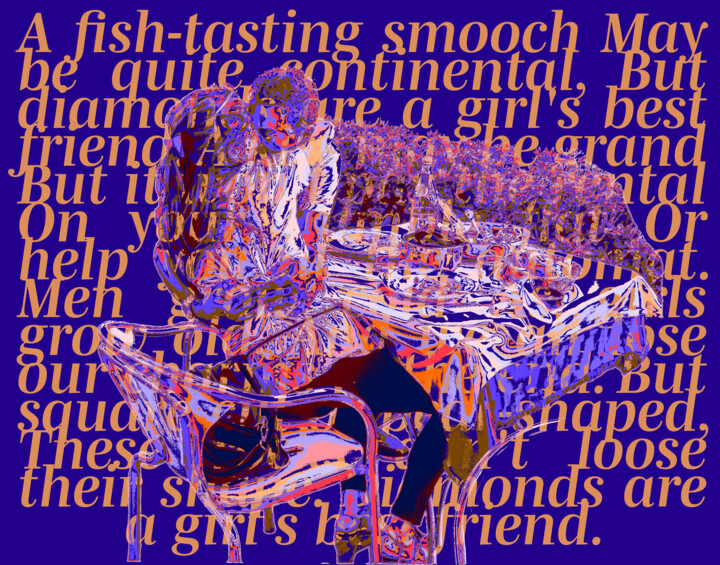 Digital Arts titled "Fishy Smooch" by Dave Collier, Original Artwork, Digital Painting