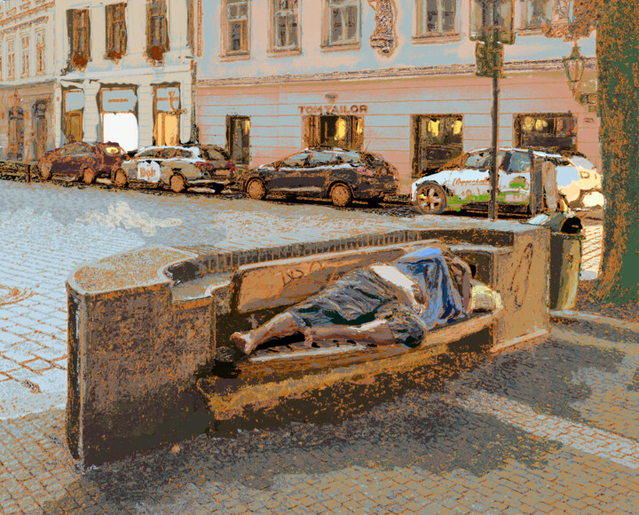 Arts numériques intitulée "Street Furniture, E…" par Dave Collier, Œuvre d'art originale, Travail numérique 2D