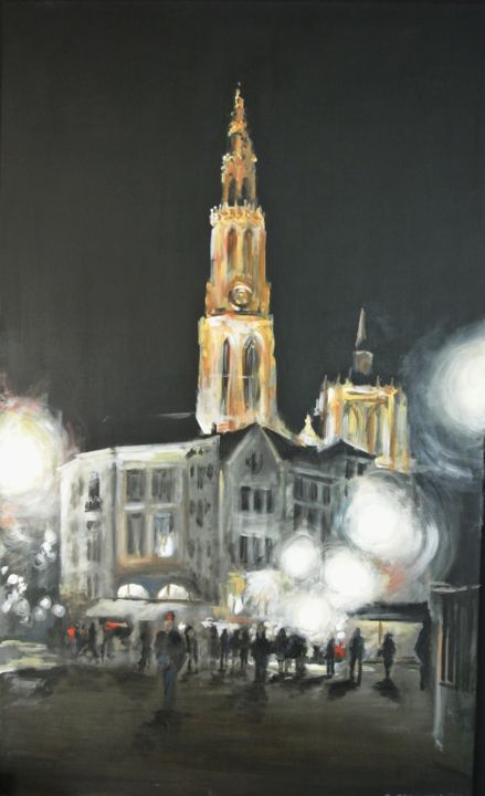 Schilderij getiteld "de Kathedraal" door Dave Geukens, Origineel Kunstwerk, Acryl