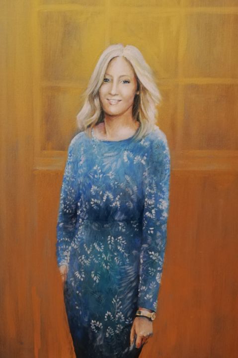 Schilderij getiteld "portret" door Dave Geukens, Origineel Kunstwerk, Acryl