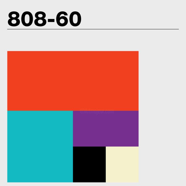 Digital Arts titled "Multi Square 2 808-…" by Dave Echo, Original Art, 2D Digital Work