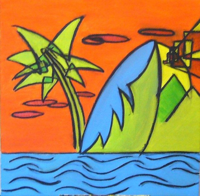 Pintura titulada "Hawaii" por Dave Trinel, Obra de arte original, Oleo