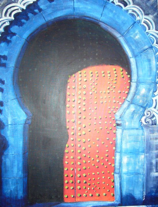 Pintura titulada "Porte Andalouse" por Dave Trinel, Obra de arte original, Oleo