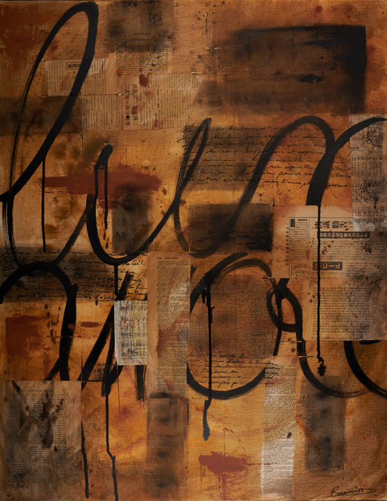 Pintura titulada "LUX Y AMOR" por David Bascuñana, Obra de arte original, Acrílico Montado en Bastidor de camilla de madera