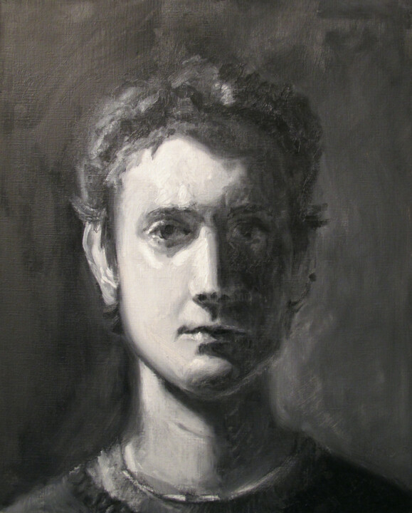 Desenho intitulada "Autoportrait" por David Benayoun, Obras de arte originais, Pastel