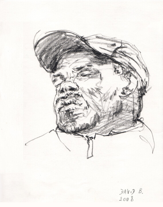 Drawing titled "Matthieu" by David Benayoun, Original Artwork, Pencil
