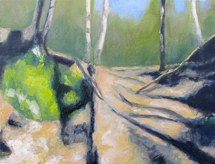 Peinture intitulée "Forêt" par David Benayoun, Œuvre d'art originale, Huile Monté sur Châssis en bois