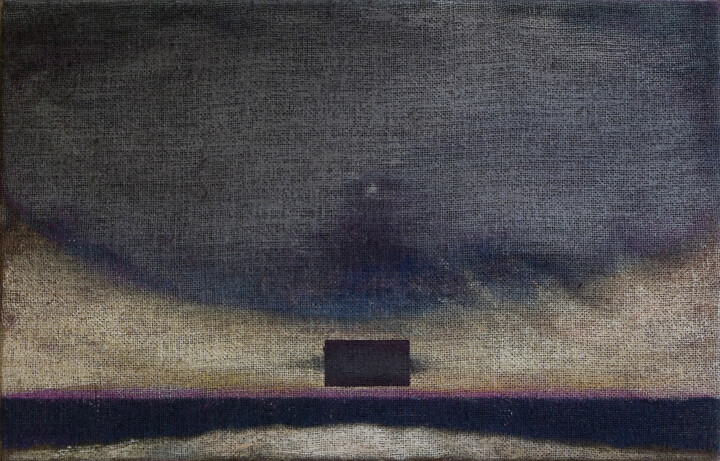 Painting titled "Monolith" by David Berkel, Original Artwork, Tempera Mounted on Wood Stretcher frame