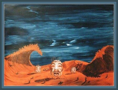Malerei mit dem Titel "Screaming sands" von David Blair, Original-Kunstwerk