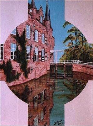 Painting titled "Reflections of Holl…" by David Blair, Original Artwork