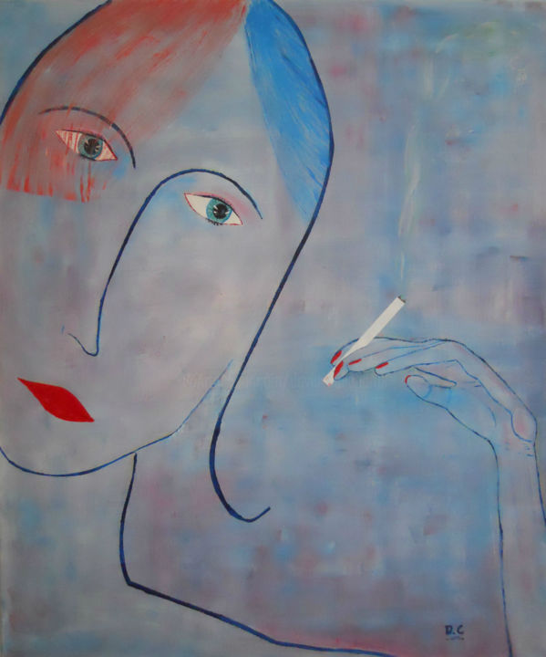 Malerei mit dem Titel "melancholia" von David Callahan, Original-Kunstwerk, Acryl