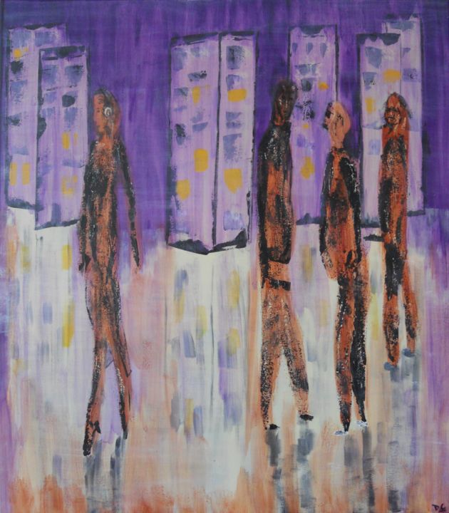 Peinture intitulée "the-strutting-season" par David Callahan, Œuvre d'art originale, Acrylique