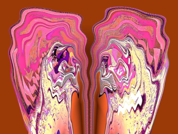 Digital Arts titled "talking-turkey" by David Callahan, Original Artwork, Digital Painting